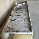 Handmade Calacatta Viola Marble Sink with Fluted Apron: Custom Made Bathroom Basin (NS-141)