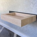Custom Travertine Sink, Handmade Custom Beige Travertine Sink, Vein Cut Travertine Vanity (TR-66)