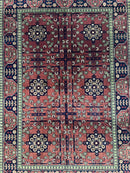 Hand-Knotted Bukharayi Rug – Brown 59” x 40” | Traditional Afghani Wool Rug