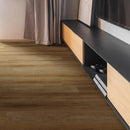 Abingdale 0.59 thick X 1.02 wide X 94 length luxury vinyl quarter round molding VTTABINGD-QR product shot bedroom closeup view