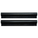 Absolute black 2x12 polished granite rail molding wall tile THDW1-MR-BLA product shot multiple tiles top view moldings