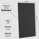 Acoustical 100% Polyester Wall Panel, 48x24x0.7 Sound Proof Wall Panels