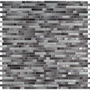Akaya nero interlocking 11.75X12 glass mesh mounted mosaic tile SMOT-GLSIL-AKANER8MM product shot multiple tiles top view