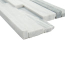 Alaska gray 3D ledger panel 6X24 honed marble wall tile LPNLMALAGRY624 3DH product shot profile view