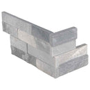 Alaska gray ledger corner 6x18 multifinish marble wall tile LPNLMALAGRY618COR MULTI product shot angle view
