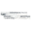 Alaska Gray Mini Ledger Panel 4.5"x16" Natural Marble Wall Tile LPNLMALAGRY4.516-MINI product shot multiple tiles top view