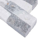 Alaska gray splitface ledger panel 6x24 natural marble wall tile LPNLMALAGRY624 product shot profile view