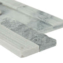 Alaska Gray Ledger Panel 6x24 Multi Finish Natural Marble Wall Tile LPNLMALAGRY624 MULTI product shot profile view