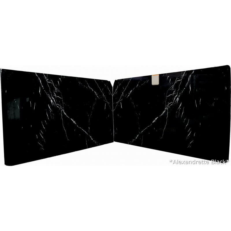 Alexandrette Black marble slabs polished 2cm 2 -bookmatching