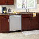 Almond glossy glazed ceramic wall tile msi collection NALMGLO3X6 product shot kitchen view