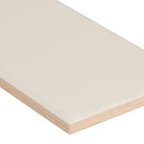 Almond glossy glazed ceramic wall tile msi collection NALMGLO3X6 product shot one tile profile view