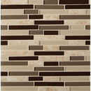 Amalfi cafe interlocking 12X12 glass and porcelain mesh mounted mosaic tile P-SMOT-SGLSIL-AC6MM product shot one tile top view