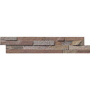 Amber falls splitface ledger panel 6X24 natural quartzite wall tile LPNLQAMBFAL624 product shot multiple tiles close up view