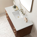 James Martin Amberly 48" Dual Mount Single Bathroom Vanity, Mid-Century Walnut
