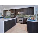 Anacapri blend interlokcing 12X12 glass mesh mounted mosaic tile SMOT-GLSBIL-ANA6MM product shot kitchen view
