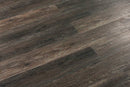 Close-up of a wooden floor with a dark brown finish