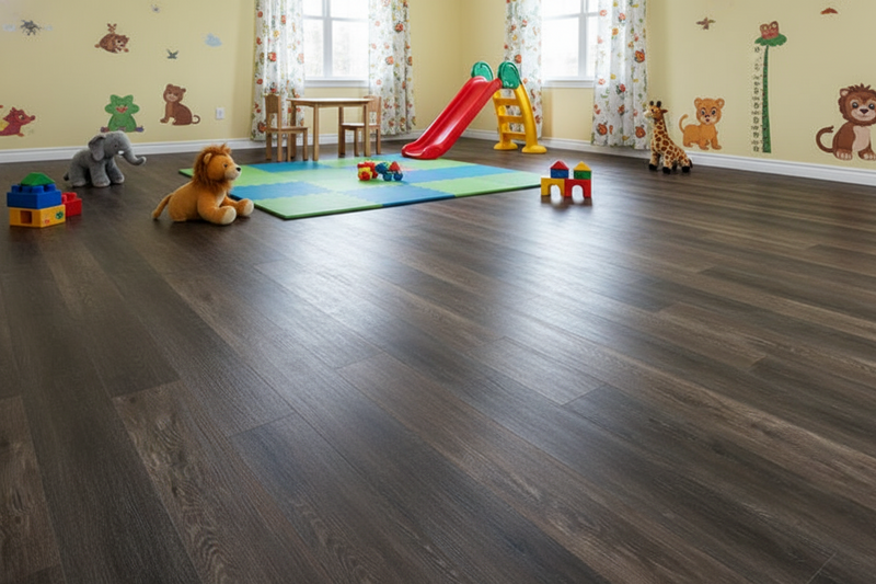 Children's playroom with toys and colorful walls