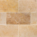 Angelica gold 12 in x 24 in honed travertine floor and wall tile CANGELICA1224G product shot wall view