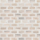 Angora framework 12X12 polished marble mesh mounted mosaic tile SMOT-ANGORA-FRM10MM product shot multiple tiles top view