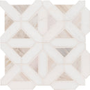 Angora geometric 12x12 polished marble mesh mounted mosaic tile SMOT-ANGORA-GEOP product shot tile view
