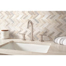 Angora herringbone 12X12 polished marble mesh mounted mosaic tile SMOT-ANGORA-HBP product shot bath view