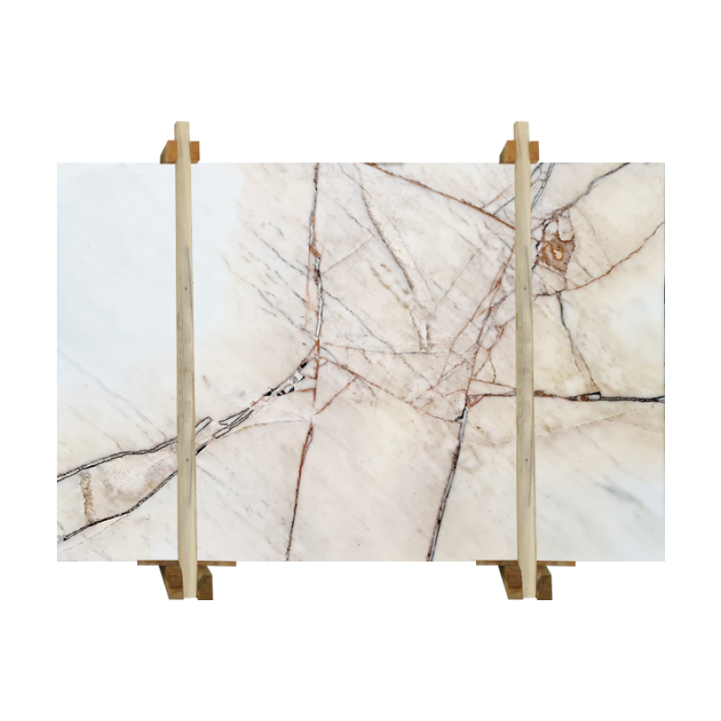 Agora light beige marble slabs polished 2cm front view