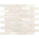 Angora subway 1181x1181 polished marble mesh mounted mosaic tile SMOT-ANGORA-2X6P product shot multiple tiles angle view