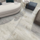 Laminate Hardwood 7.75" Wide, 72" RL, 12mm Thick Textured Summa Antique Pearl Floors - Mazzia Collection product shot living room view 3
