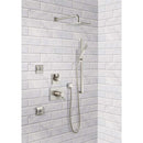 Arabescato carrara beveled 4 x 12 honed marble floor and wall tile TARACAR412HB product shot bath view