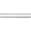 Arabescato carrara pencil molding 34x12 honed marble wall tile SMOT-PENCIL-ARA product shot multiple tiles top view molding