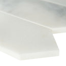Arabescato carrara pickett 10.63X12 honed marble mesh mounted mosaic tile SMOT-ARA-PK3X12H product shot profile view