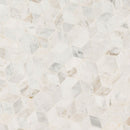 Arabescato venato white cube 11.73x13.47 honed marble mesh mounted mosaic tile SMOT-ARAVEN-CUBEH product shot angle view
