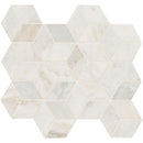 Arabescato venato white cube 11.73x13.47 honed marble mesh mounted mosaic tile SMOT-ARAVEN-CUBEH product shot profile view