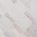 Arabescato venato white picket 11.73x12 honed marble mesh mounted mosaic tile SMOT-ARAVEN-PKH product shot angle view