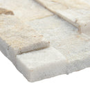 Arctic golden split face ledger corner 6X18 quartzite wall tile LPNLQARCGLD618COR product shot profile view