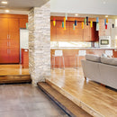 Arctic golden split face ledger corner 6X18 quartzite wall tile LPNLQARCGLD618COR product shot wall view