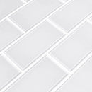 Arctic ice 3x6 glossy glass white subway tile SMOT GL T AI36 product shot multiple tiles angle view