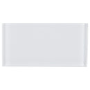 Arctic ice 3x6 glossy glass white subway tile SMOT-GL-T-AI36 product shot single tile top view