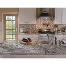 Arctic storm 12X12 honed marble mesh mounted mosaic tile SMOT-AS-10MM product shot kitchen view