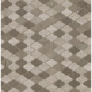 Arctic storm arabesque 12X12.6 multi finish honed marble mesh mounted mosaic tile SMOT-AS-ARABESQUE product shot multiple tiles angle view