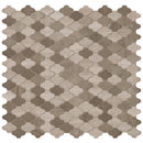 Arctic storm arabesque 12X12.6 multi finish honed marble mesh mounted mosaic tile SMOT-AS-ARABESQUE product shot multiple tiles top view