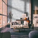 Arctic white ledger corner 6"x18" multi marble wall tile LPNLMARCWHI618COR-MULTI product shot room view