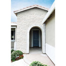 Arctic white splitface ledger corner 6X18 natural marble wall tile LPNLQARCWHI618COR product shot wall view