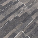 Ardesia Black Ledger Panel 6"x 24" Glazed Porcelain Wall Tile - MSI Collection