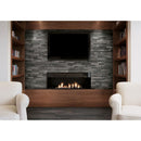 Ardesia black ledger panel 6x24 glazed porcelain wall tile msi collection NARDBLK6X24 product shot wall view