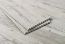 SPC Vinyl Rigid Core 7" Width 60" RL, 6mm Thick, 1.5mm IXPE Argent Dove Manifesto Floors - Mazzia Collection Product shoot tile edge view