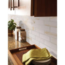 Aria bianco 12x12 polished porcelain mesh mounted mosaic tile NARIBIA2X4P product shot kitchen view
