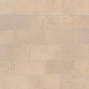 Aria cremita 12X12 polished porcelain mesh mounted mosaic tile NARICRE2X4P product shot multiple tiles top view