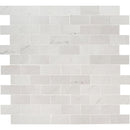Aria ice 12x12 polished porcelain mesh mounted mosaic tile NARICE2X4P product shot multiple tiles top view
