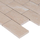 Aria oro 12X12 polished porcelain mosaic tile NARIORO2X4P product shot profile view